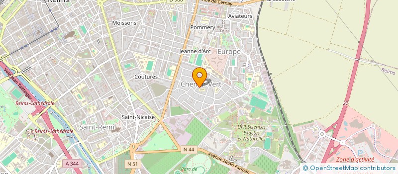 localisation de l'entreprise ASS OUVRIERE SAINT NICAISE à REIMS