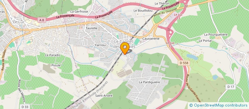 localisation de l'entreprise ASS PARA CLUB VAL D ARGENS à LE CANNET-DES-MAURES