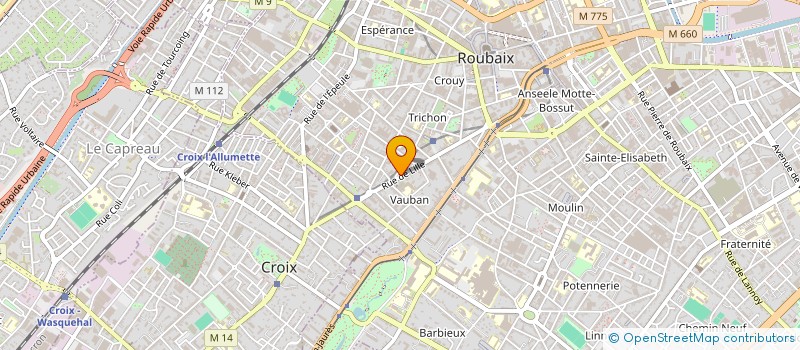 localisation de l'entreprise ASS PARENT D'ELEVE COLL & LYC BAUDELAIRE à ROUBAIX