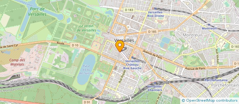 localisation de l'entreprise ASS PARENT ELEVE AMIS CONSERVATOIRE VERS à VERSAILLES