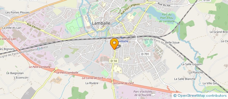 localisation de l'entreprise ASS PARENT ELEVE DE MESLIN à LAMBALLE-ARMOR