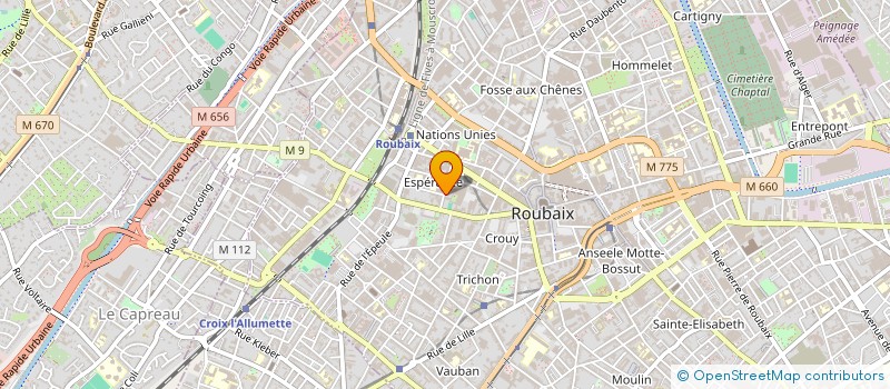 localisation de l'entreprise ASS PARENT ELEVE ECOLE DANSE BALLET NORD à ROUBAIX