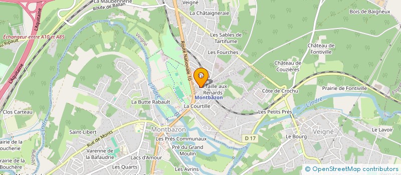 localisation de l'entreprise ASS PARENT ELEVE ECOLE LAIQUE MONTBAZON à VEIGNE