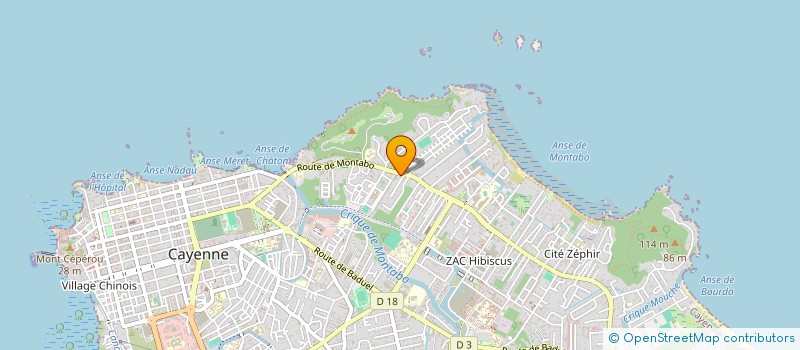 localisation de l'entreprise ASS PARENT EPANOUI EDUCAT JEU HANDICAPES  CAYENNE