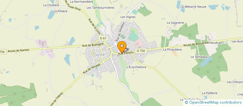localisation de l'entreprise ASS PARENTS D'ELEVES CANTINE SCOLAIRE à BEAUPREAU-EN-MAUGES