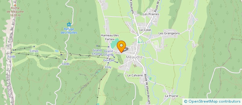 localisation de l'entreprise ASS PARENTS D ELEVES DE MEAUDRE  AUTRANS-MEAUDRE EN VERCORS