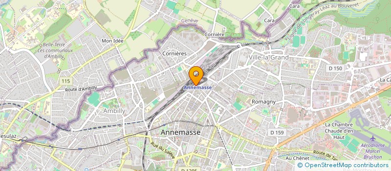 localisation de l'entreprise ASS PARENTS D ELEVES ET DU SOU DES ECOLE  VETRAZ-MONTHOUX