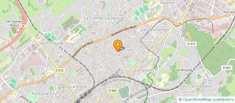 localisation de l'entreprise ASS PARENTS D'ENFANTS DEFICIENT AUDITIF à BESANCON