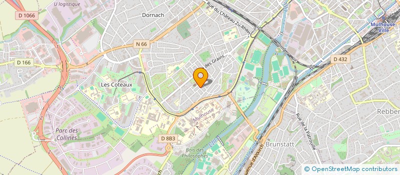 localisation de l'entreprise ASS PARENTS D'ENFANTS HANDICAPES MOTEURS  MULHOUSE