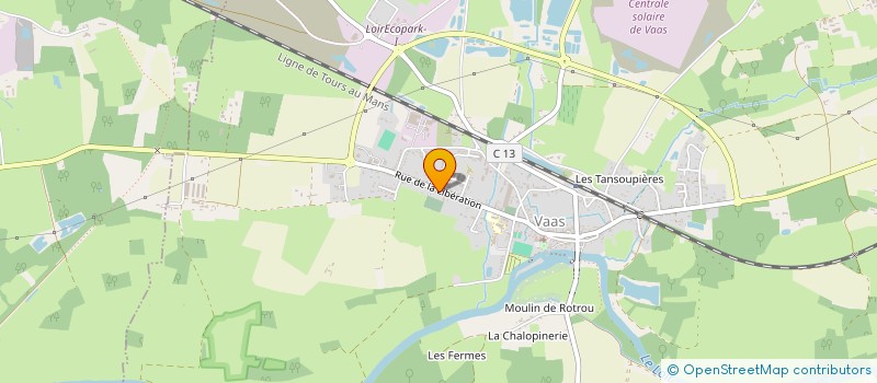 localisation de l'entreprise ASS PARENTS ECOLLES DE VAAS  VAAS