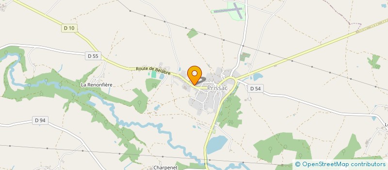 localisation de l'entreprise ASS PARENTS ELEV R.P.I. LIGNAC-PRISSAC à PRISSAC