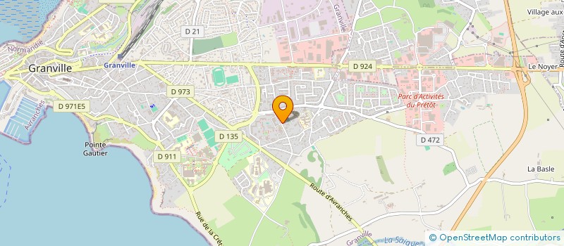 localisation de l'entreprise ASS PARENTS ELEVE ECOLE P ET M CURIE  GRANVILLE