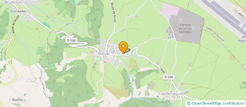 localisation de l'entreprise ASS PARENTS ELEVES DE L'ECOLE DE BALSAC  DRUELLE BALSAC