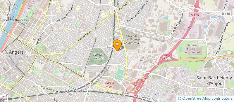 localisation de l'entreprise ASS PARENTS ELEVES DE L ISORET à ANGERS