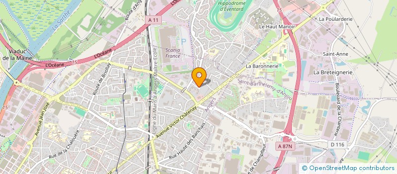 localisation de l'entreprise ASS PARENTS ELEVES ECOLE A DE MUSSET à ANGERS