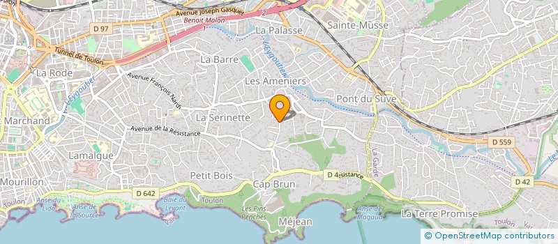 localisation de l'entreprise ASS PARENTS ELEVES ECOLE ELEM CAP BRUN  TOULON