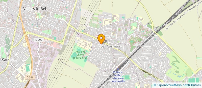 localisation de l'entreprise ASS PARENTS ELEVES ECOLE JEAN MOULIN  VILLIERS-LE-BEL