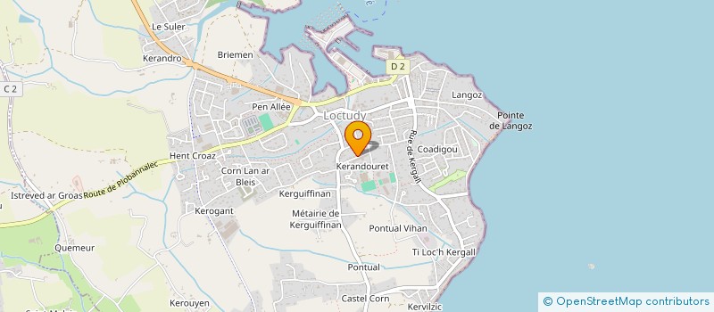 localisation de l'entreprise ASS PARENTS ELEVES ECOLE JULES FERRY  LOCTUDY