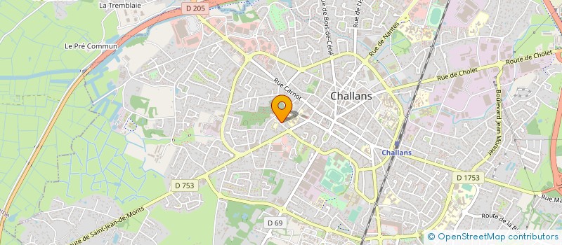 localisation de l'entreprise ASS PARENTS ELEVES ECOLE MUSIQUE MUNICIP à CHALLANS