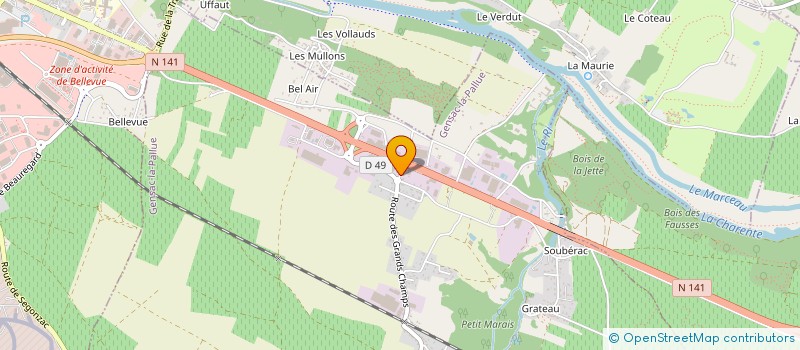 localisation de l'entreprise ASS PARENTS ELEVES ECOLE PUBLIQUE GENSAC LA PALLUE à GENSAC-LA-PALLUE