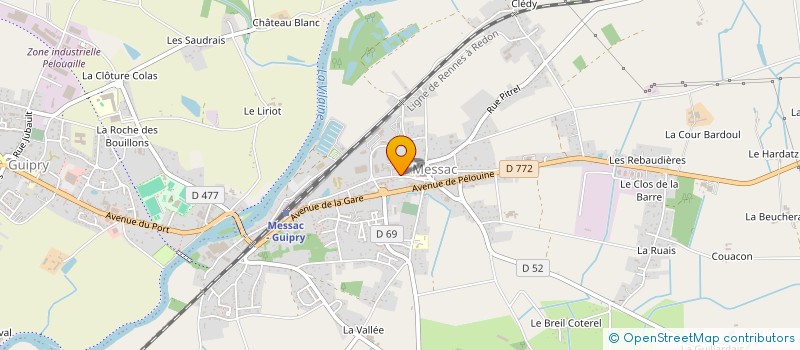 localisation de l'entreprise ASS PARENTS ELEVES ECOLE PUBLIQUE MESSAC à GUIPRY-MESSAC