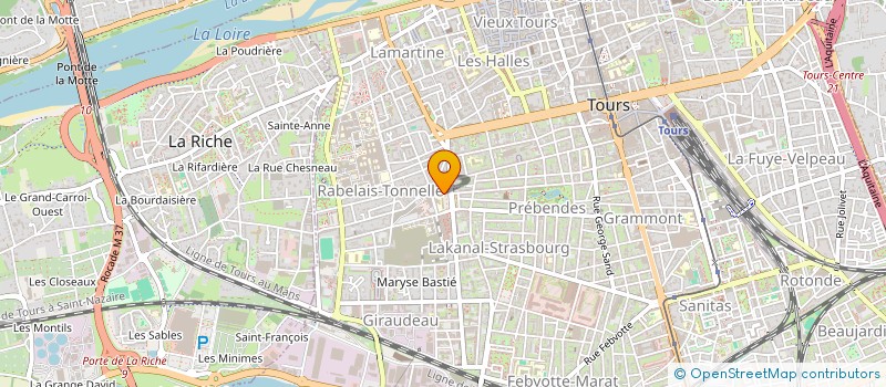 localisation de l'entreprise ASS PARENTS ELEVES GR RABELAIS à TOURS