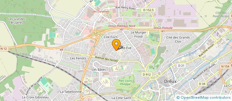 localisation de l'entreprise ASS PARENTS ELEVES GROUPE SCOL GAMB H-BOUCHER à DREUX