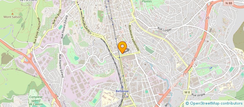 localisation de l'entreprise ASS PARENTS ELEVES JULES FERRY  SAINT-ETIENNE