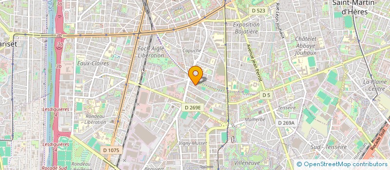 localisation de l'entreprise ASS PARENTS ELEVES LYCEES ISERE BORDIERE  GRENOBLE