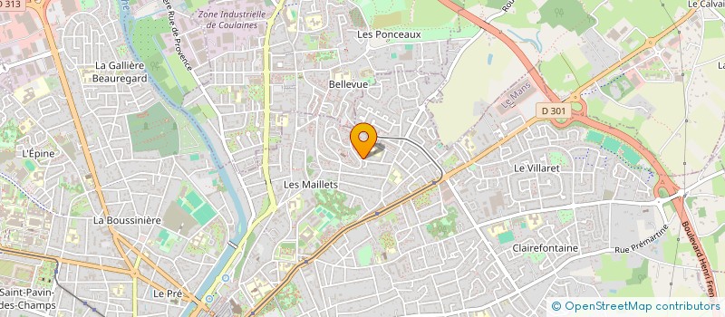 localisation de l'entreprise ASS PARENTS ELEVES MATERNELLE DU PLATEAU à LE MANS