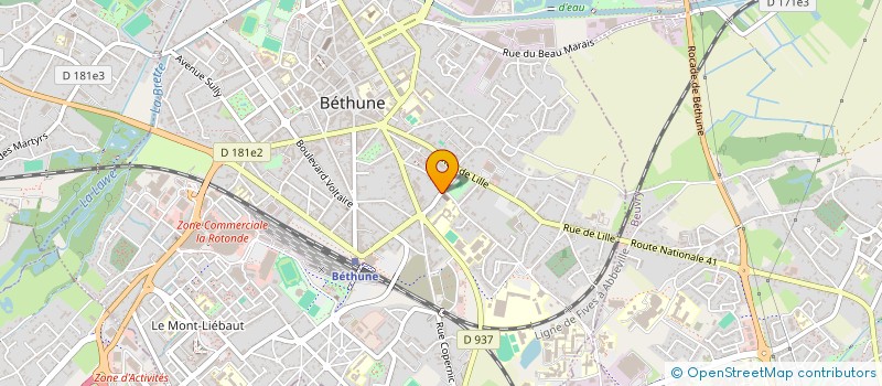 localisation de l'entreprise ASS PARENTS ELEVES POUR LES ENFANTS à BETHUNE