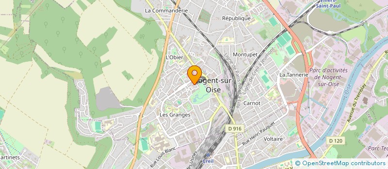 localisation de l'entreprise ASS PARENTS ELEVES  REGION  CREILLOIS  NOGENT-SUR-OISE