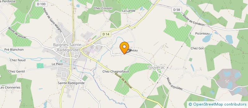 localisation de l'entreprise ASS PARENTS ELEVES RPI ECOLES TOUVERAC-LE TATRE à BAIGNES-SAINTE-RADEGONDE