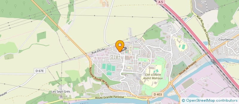 localisation de l'entreprise ASS PARENTS ENFANTS DEFICIENTS VISUELS  MONTEREAU-FAULT-YONNE