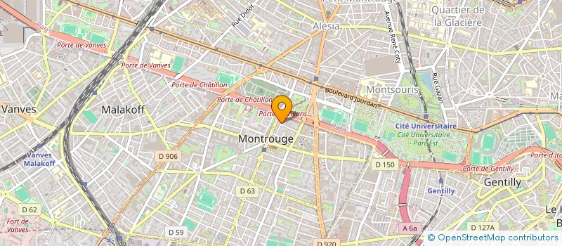 localisation de l'entreprise ASS PARENTS ENFANTS INADAPTES MONTROUGE à MONTROUGE