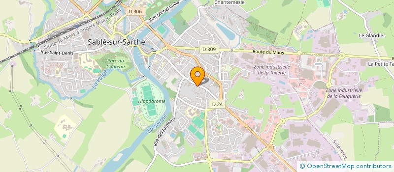 localisation de l'entreprise ASS PARENTS ENFANTS INADAPTES SOLESMES à SABLE-SUR-SARTHE