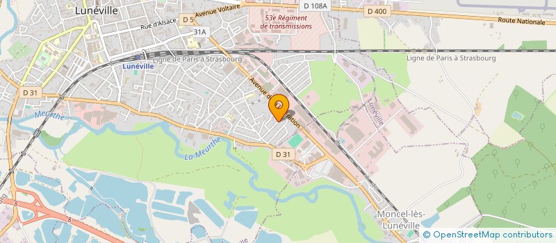 localisation de l'entreprise ASS PARENTS ENFANTS NIEDERBRON  LUNEVILLE