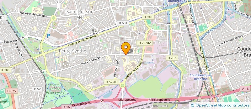 localisation de l'entreprise ASS PARENTS LYCEE SCIENT TECHN EUROP DUN à DUNKERQUE