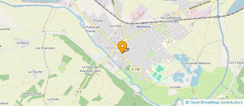 localisation de l'entreprise ASS PAROISS EDUCATION POPULAIR  MONTOIRE-SUR-LE-LOIR