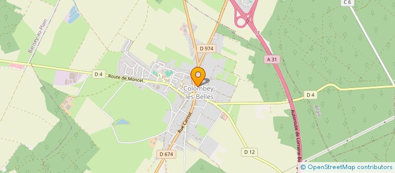 localisation de l'entreprise ASS PAROISSE BIENHEUREUX FREDERIC OZANAM  COLOMBEY-LES-BELLES