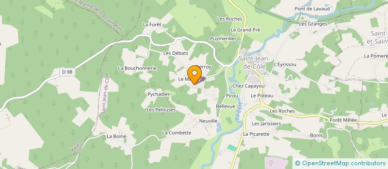 localisation de l'entreprise ASS PAROISSE DE ST PIERRE DE COLE  SAINT PIERRE DE COLE