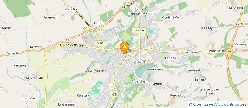 localisation de l'entreprise ASS  PAROISSIALE DE COURIN PRESBYTERE  GOURIN