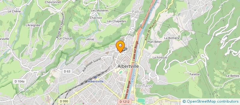 localisation de l'entreprise ASS PATRONAGE ST EUGENE  ALBERTVILLE