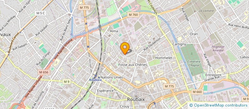 localisation de l'entreprise ASS PAVE LA FRANCE POUR LE NORD  ROUBAIX