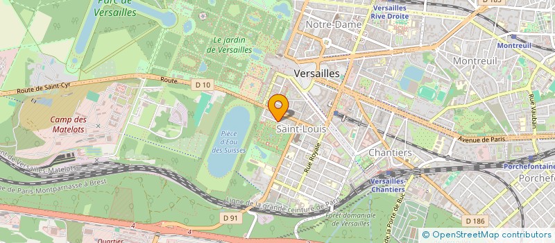 localisation de l'entreprise ASS PAYSAGE ET DIFFUSION à VERSAILLES