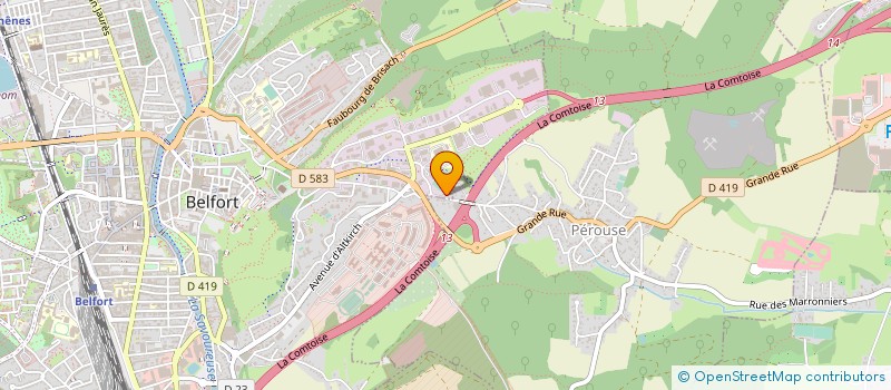 localisation de l'entreprise ASS PECHE ET PISCICUL DES USINES ALSTHOM à BELFORT