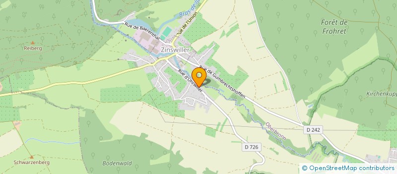 localisation de l'entreprise ASS PECHE PISCICULT OBERBRONN ZINSWILLER à ZINSWILLER