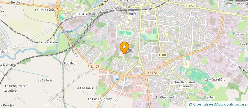 localisation de l'entreprise ASS PEDAGOGIQUE ECOLE PRIMAIRE GUEHENNO  VITRE