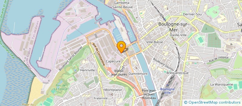 localisation de l'entreprise ASS PEDIATRIQUE DE LA COTE D OPALE à BOULOGNE-SUR-MER