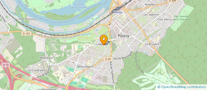 localisation de l'entreprise ASS PEINTRES DE L ABBAYE  POISSY